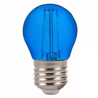 Bec LED filament 2W E27 G45 albastru