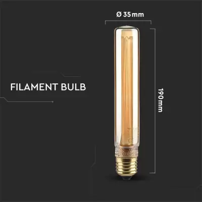 Bec LED filament art 2W E27 T30 Amber 1800K