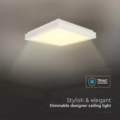 Plafoniera LED designer 48W patrata alba 4000K dimabila