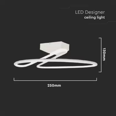 Lampa LED designer 20W rotunda alba 4000K