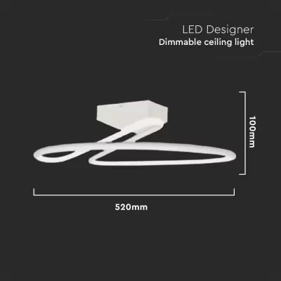 Lampa LED designer 43W rotunda alba 4000K