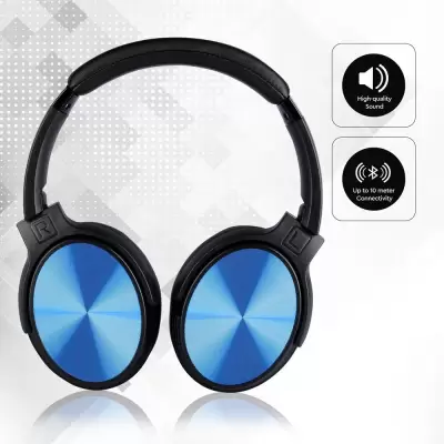 Căști Bluetooth Fără Fir Rotative 500mAh albastre