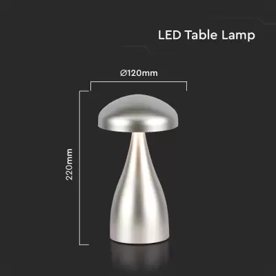  Lampa de masa touch led reincarcabila 3in1 sampanie 120x220mm