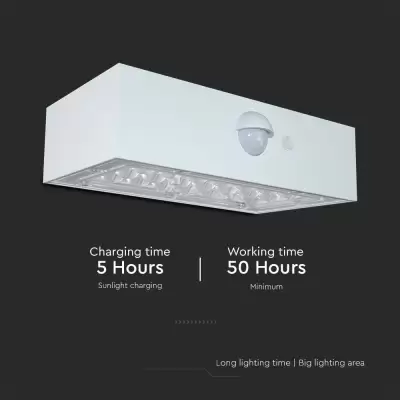 Aplica LED Solara cu senzor 3W  4000K+3000K alba