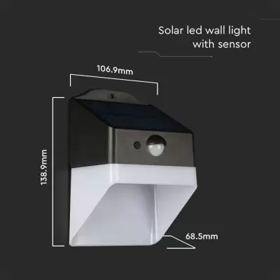 Aplica LED Solara cu senzor 2W  4000K 