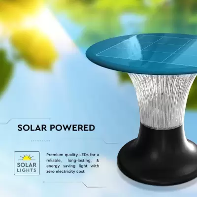 Lampa LED Solara cu senzor 15W  6000K+ 4000K neagra