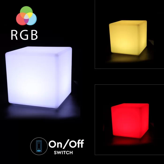 Cub luminos LED RGB D40x40x40CM