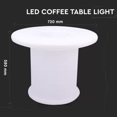 Masuta cafea LED RGB D72x58CM