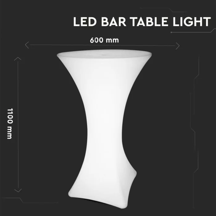 Masa bar LED RGB D60x110CM