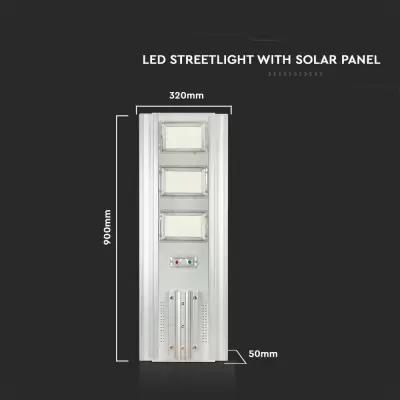 Proiector stradal solar LED 40W cu senzor si telecomanda Alb natural