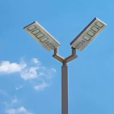 Proiector stradal solar LED 50W cu senzor si telecomanda Alb natural