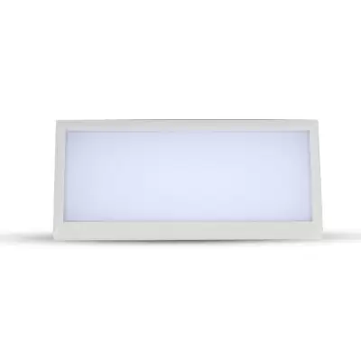 Lampa 12W aplicata de exterior dreptunghiulara corp alb IP65 alb natural