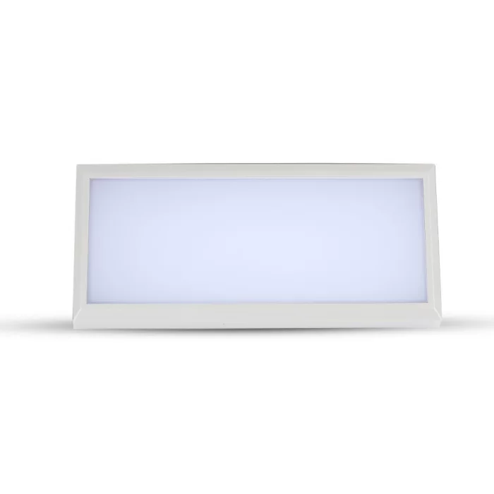 Lampa 20W aplicata de exterior dreptunghiulara alb IP65 alb rece