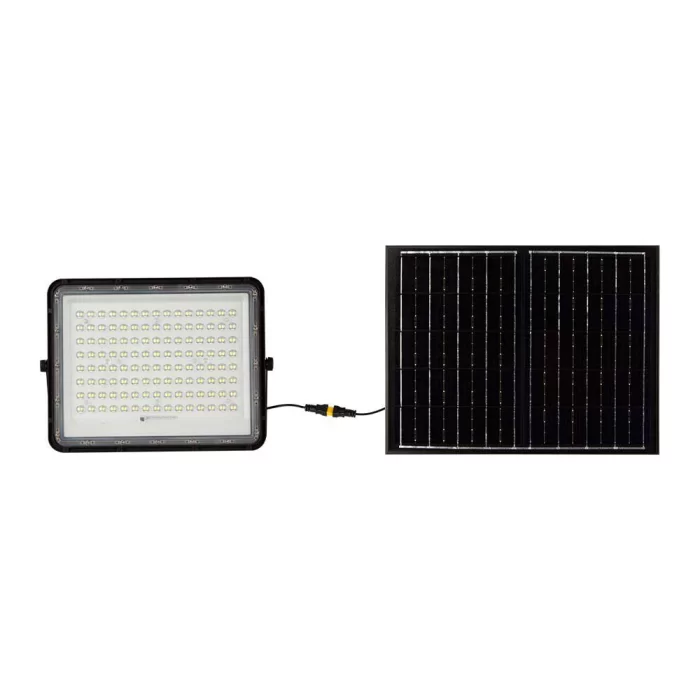 Proiector 20W LED Solar 6400K baterie inlocuibila cablu 3m corp negru 