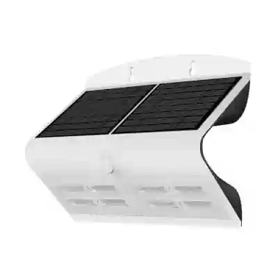 Lampa solara perete LED 6.8W Alb natural corp alb/negru