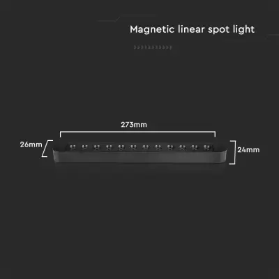 Spot LED magnetic liniar 12W slim 6400K negru