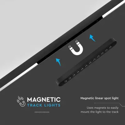 Spot LED magnetic liniar 12W slim 3000K negru