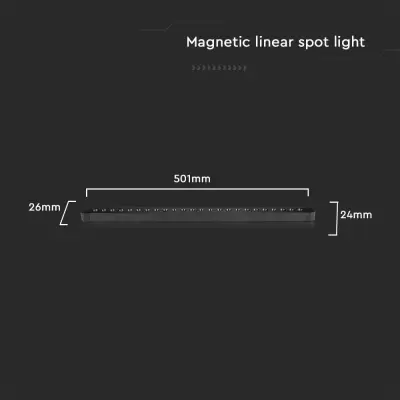 Spot LED magnetic liniar 22W slim 6400K negru