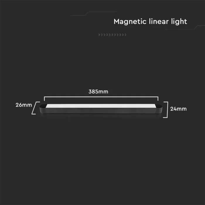 Lampa LED magnetica liniara 18W slim 4000K neagra