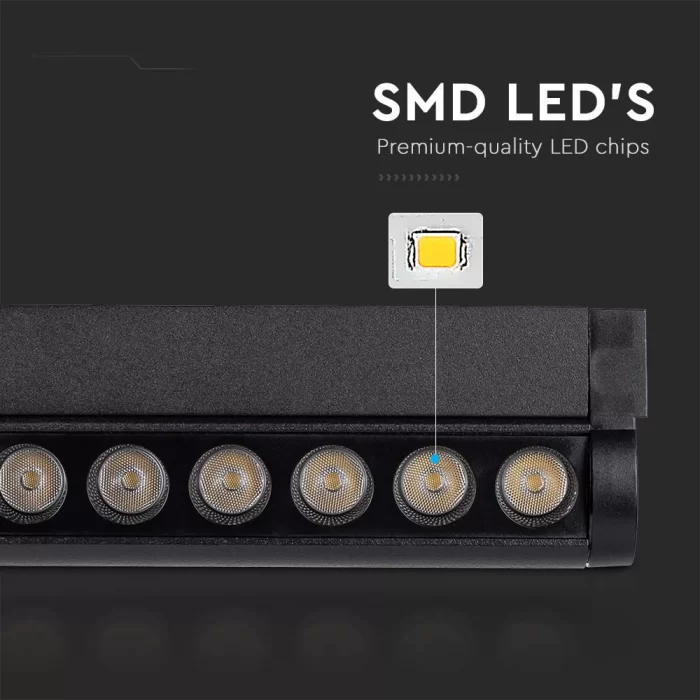 Spot LED magnetic liniar ajustabil 5W slim 4000K negru