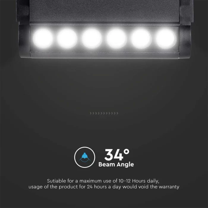 Spot LED magnetic liniar ajustabil 5W slim 4000K negru