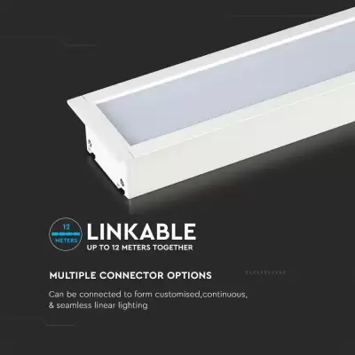 Lampa LED liniara incastrata chip Samsung 40W corp alb 120cm Alb natural