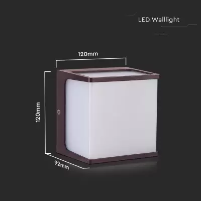 Lampa LED aplicata perete 8W maro IP65 4000K