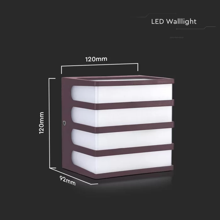 Lampa LED aplicata perete 8W maro model IP65 4000K