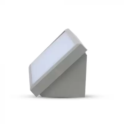 Lampa 20W aplicata de exterior dreptunghiulara corp gri IP65 alb rece
