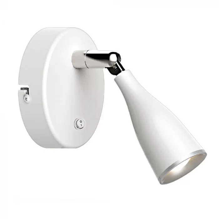 Lampa LED aplicata perete 4.5W Alb cald corp Alb cu intrerupator