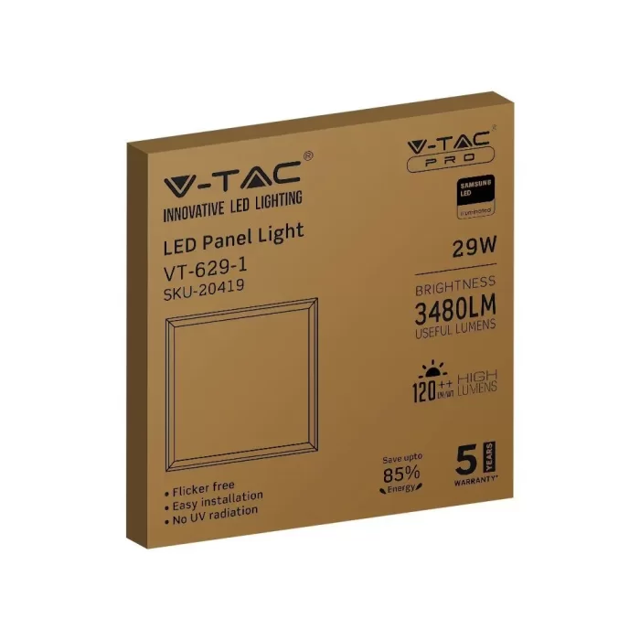Set Panou LED chip Samsung 29W 595x595 mm Alb natural high lumen - 6 buc/set