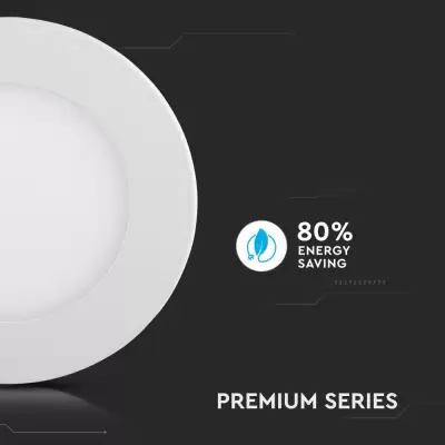Panou LED premium 12W rotund Alb cald