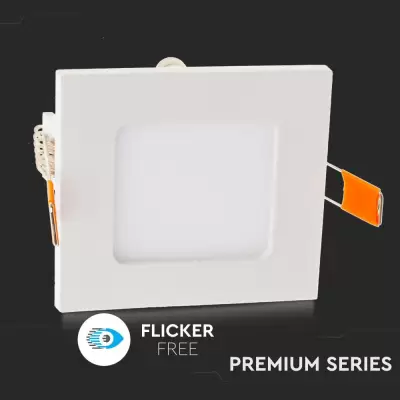 Panou LED premium 6W patrat Alb rece