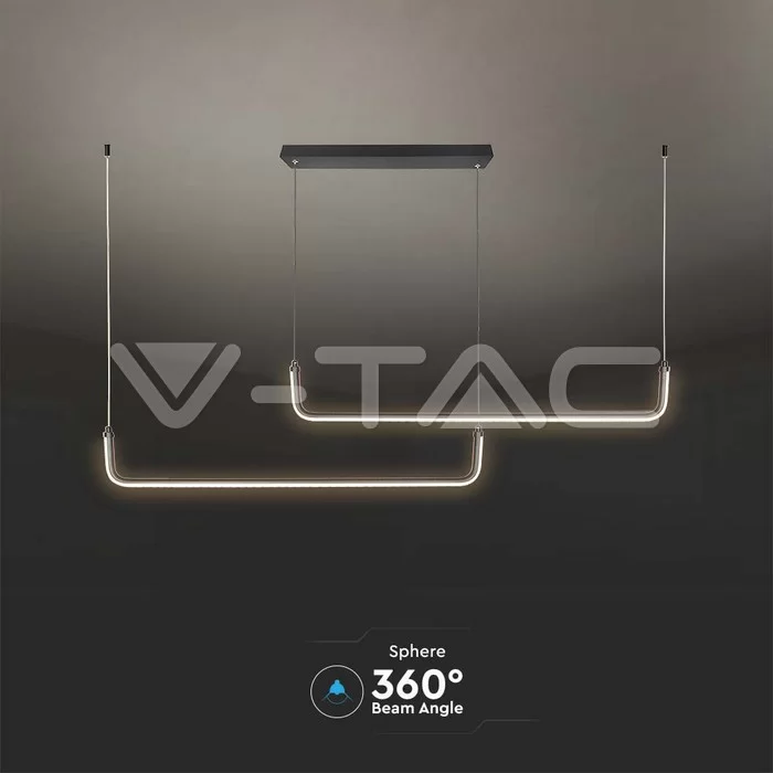 Lampa suspendata LED designer 24W negru 4000K