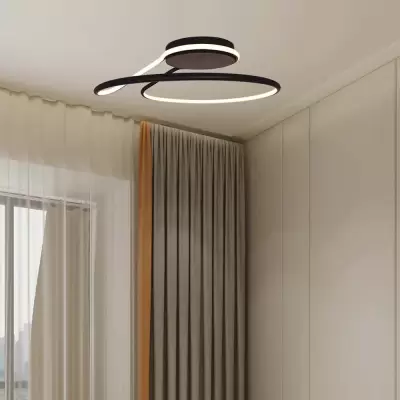 Plafoniera LED designer 24W rotunda neagra 4000K