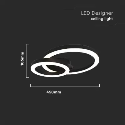 Plafoniera LED designer 20W doua inele 3000K