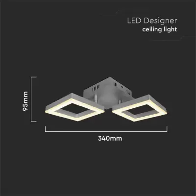 Plafoniera LED designer 14W doua rame 3000К