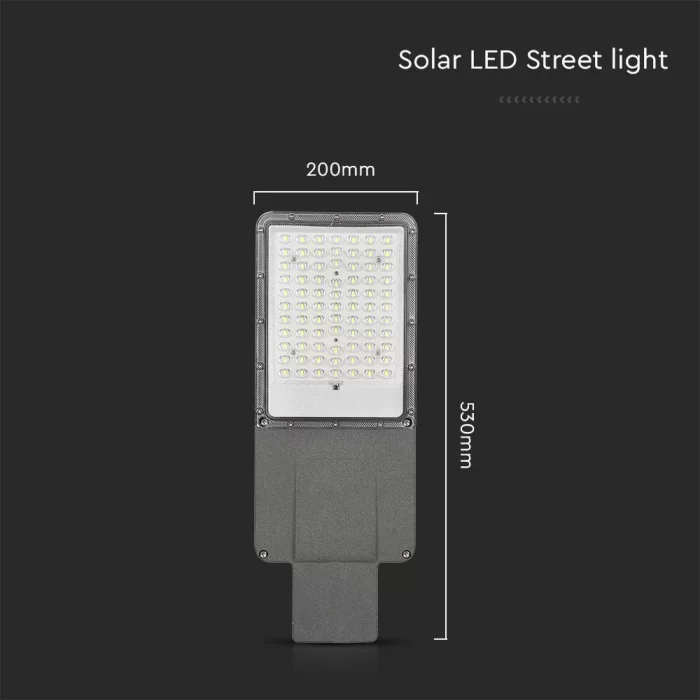 Proiector stradal solar LED 30W 3000lm cu suport si telecomanda chip Bridgelux Alb natural