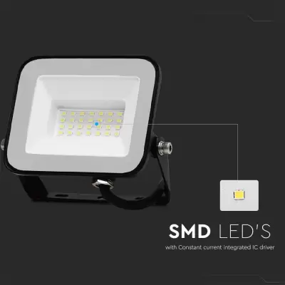 Proiector LED 20W corp negru SMD Chip Samsung PRO-S Alb cald