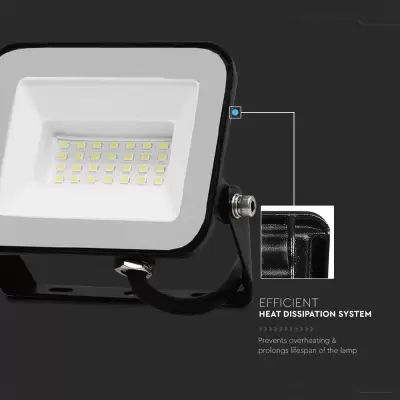 Proiector LED 20W corp negru SMD Chip Samsung PRO-S Alb rece