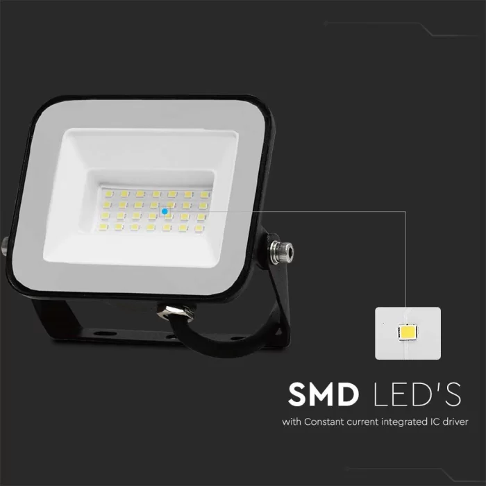 Proiector LED 30W corp negru SMD Chip Samsung PRO-S Alb cald
