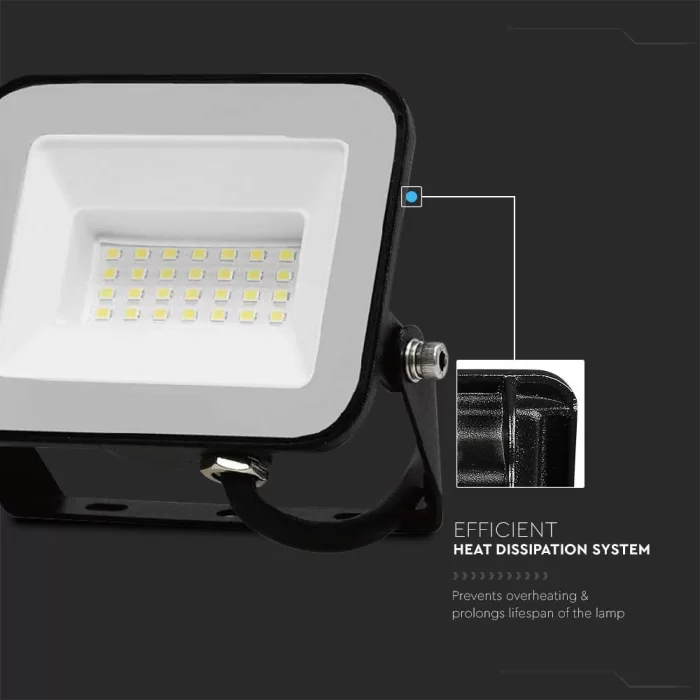 Proiector LED 30W corp negru SMD Chip Samsung PRO-S Alb cald