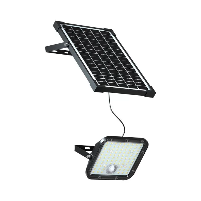 Proiector LED panou solar 30W 4800lm cu baterie LiFe PO4 si telecomanda 4000K