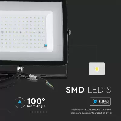 Proiector LED chip Samsung 300W corp negru Alb natural