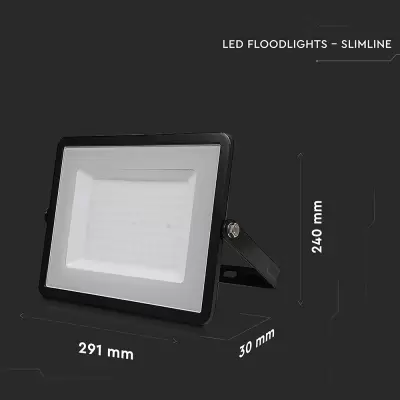 Proiector LED chip Samsung 100W corp negru Alb cald
