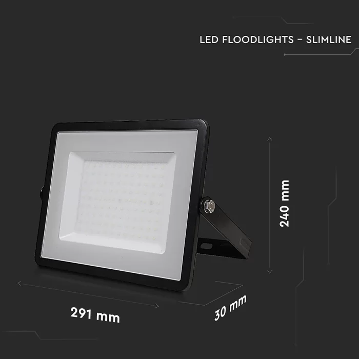 Proiector LED chip Samsung 100W corp negru Alb rece