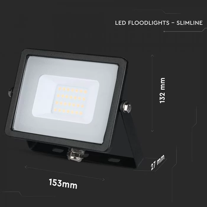 Proiector LED chip Samsung 20W corp negru Alb rece