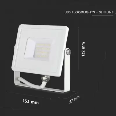 Proiector LED chip Samsung 20W corp alb Alb rece
