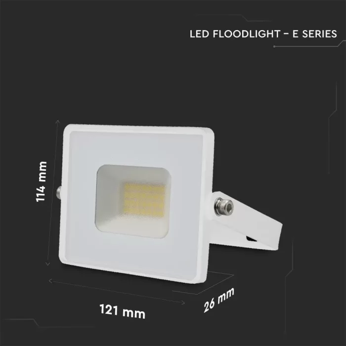 Proiector LED E-Series 20W corp alb Alb natural