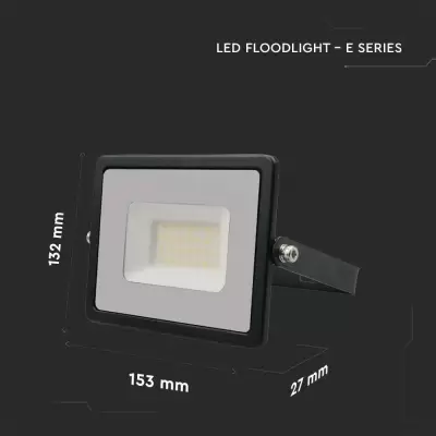 Proiector LED E-Series 30W corp negru Alb natural